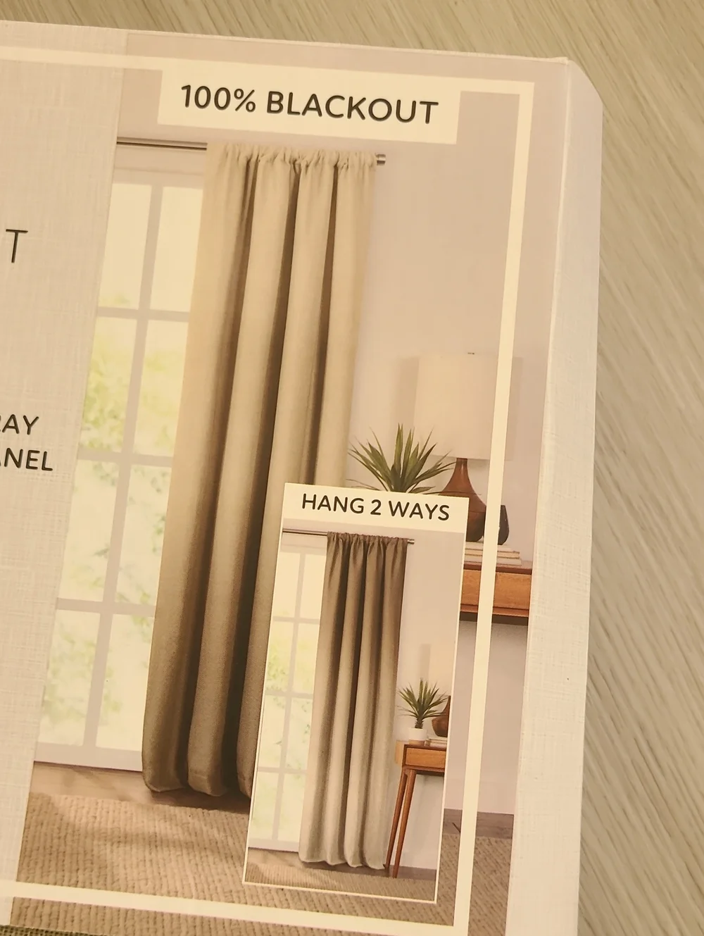 Fieldcrest NEW 100% Blackout Curtain Flippable Rod Pocket Panel 50x84 Ombre